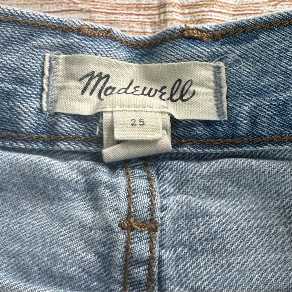 Madewell Retro Denim Midi High Split Skirt. LIGHT WASH - Picture 7 of 13